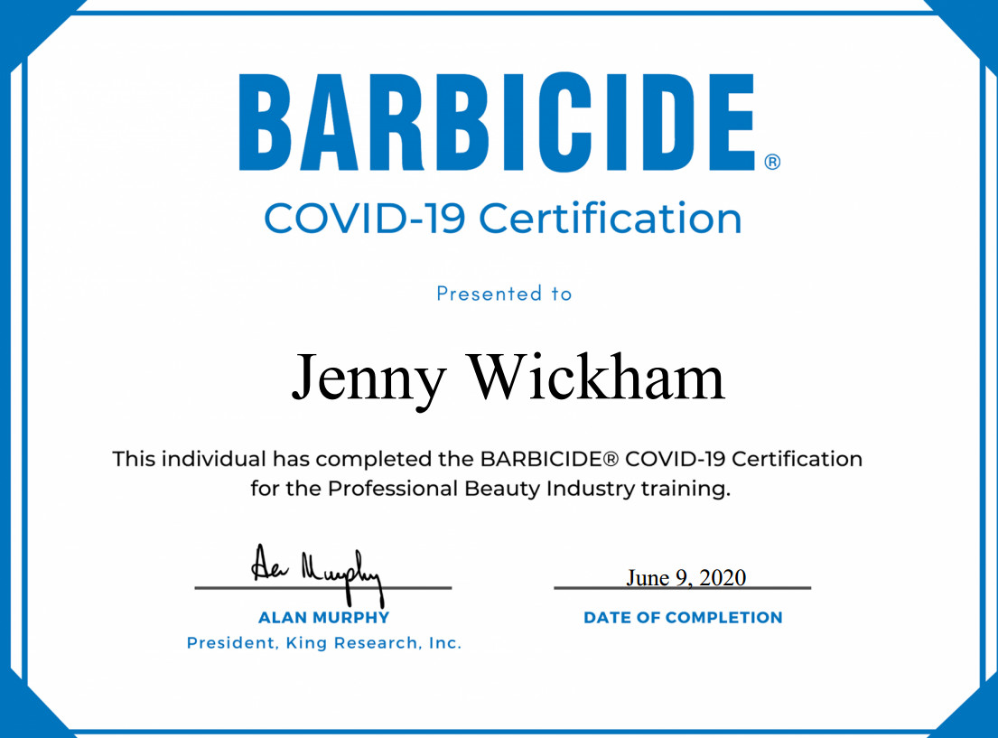 BARBICIDE® COVID-19 Certification